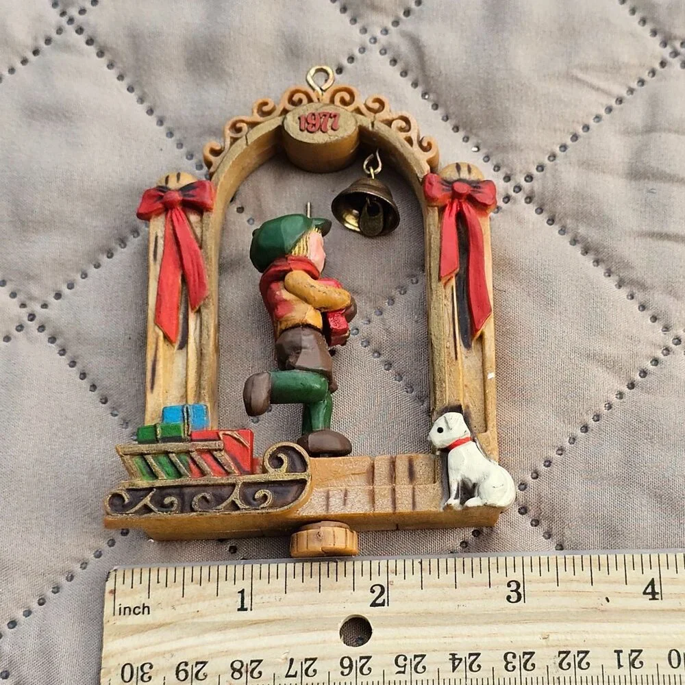Vintage Hallmark Twirl About Christmas Tree Ornament Bell 1977 No Box